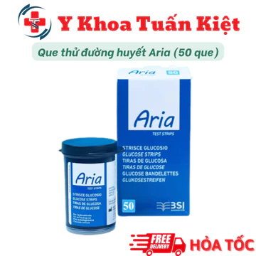 ✅ Que Thử Đường Huyết Aria Dùng Cho Máy Đo Đường Huyết Aria, Que Thử Tiểu Đường ARIA