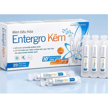 Men tiêu hoá Entergro kẽm bổ sung lợi khuẩn cân bằng vi khuẩn đường ruột tiêu hóa tốt hơn