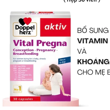 Doppelherz Vital Pregna (Hộp 30 viên) Viên uống vitamin bầu ,bổ sung vitamin và khoáng chất cho bà bầu