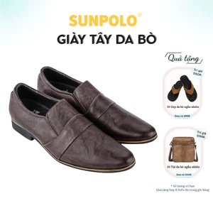 [ Xả kho ] Giày tây nam Da bò SUNPOLO giày đi làm văn phòng, công sở SUS249DN