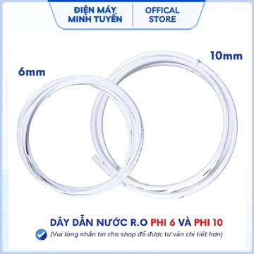 Dây nhựa dẫn nước phi 6 (6 mm) phi 10 (10 mm), dây máy lọc nước dùng cho máy lọc nước RO Karofi, Kangaroo, Sunhouse,...