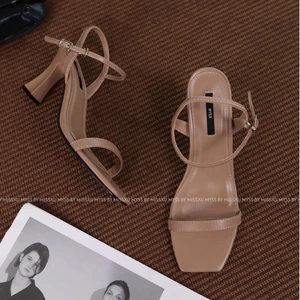Giày sandal nữ MYSS quai ngang 7cm thời trang - SD95
