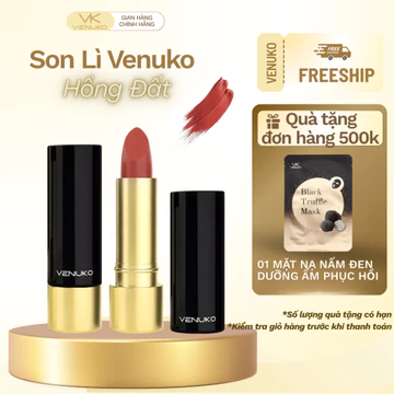 Son Lì Venuko V04 Hồng Đất – Màu Quốc Dân, Tôn Da, Dễ Dùng Hằng Ngày 3.5g