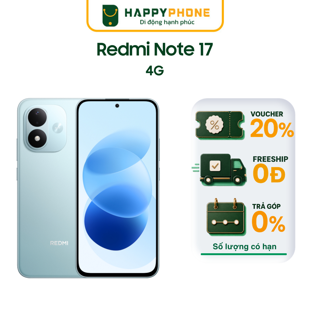 Điện Thoại Xiaomi Redmi Note 17 4G - Hàng Chính Hãng