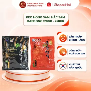 Kẹo HỒNG SÂM, HẮC SÂM DAEDONG (120gr - 250gr) - DKG DAEDONG GINSENG