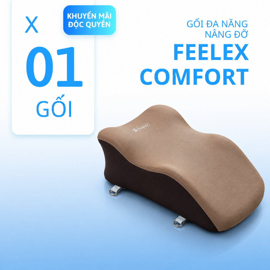 Gối thư giãn Feelex đa năng, hỗ trợ nâng đỡ cơ thể và giữ tư thế thoải mái dành cho chị em