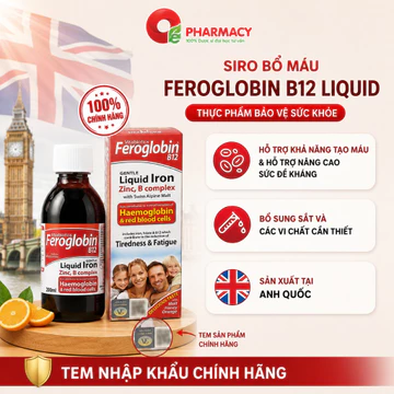 (Có tem) Siro bổ máu Vitabiotics Feroglobin B12 Hỗ Trợ Bổ Máu Nhập Khẩu Anh Quốc
