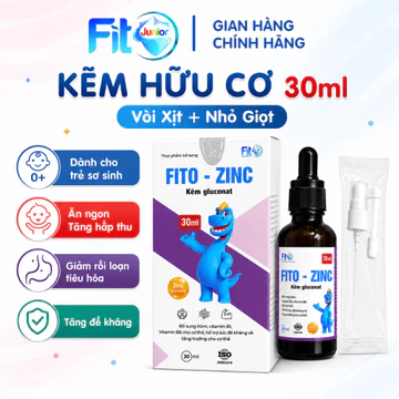 Xịt Kẽm Cho Bé Sơ Sinh Fito ZinC Junior, Giúp Bé Ăn Ngon, Tăng Hấp Thu, Giảm Ốm Vặt, Lọ 30ml