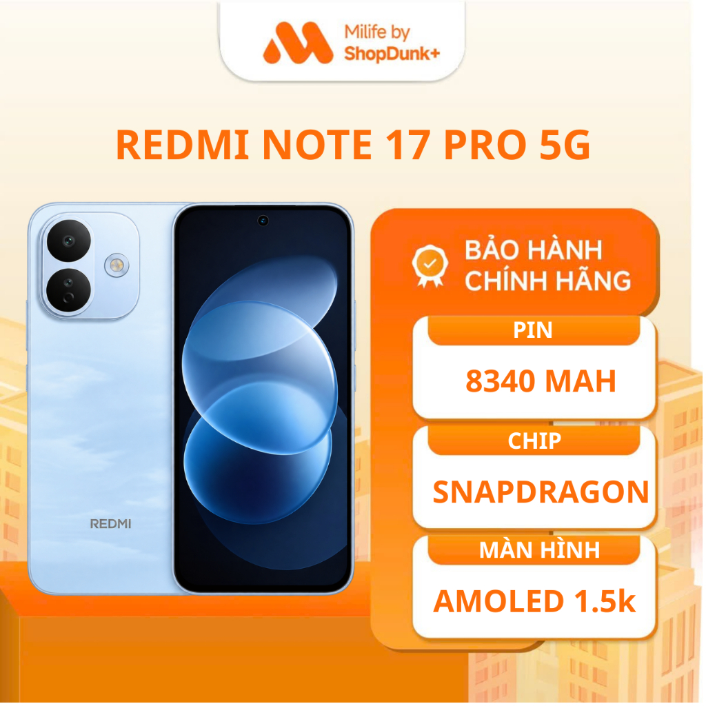Điện Thoại Xiaomi Redmi Note 17 Pro 5G Chính Hãng | Bảo Hành 18 Tháng