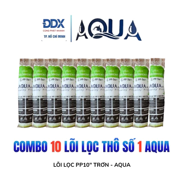 Combo 10 Lõi Lọc Thô So 1 Aqua - Lõi lọc PP10" trơn - Aqua Thay Thế Cho Máy Lọc Nước RO