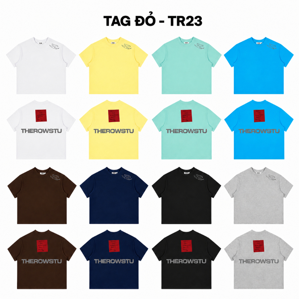 TR23 + TR24 THEROW Áo Thun Boxy Local Brand Tay Ngắn Cotton 250gsm "HIGH" Áo Phông Forrm Rộng Unisex Nam Nữ | BigBuy360 - bigbuy360.vn