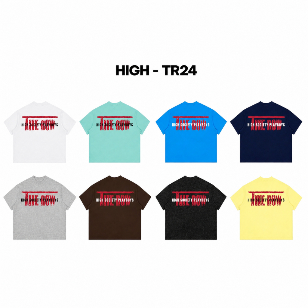 TR23 + TR24 THEROW Áo Thun Boxy Local Brand Tay Ngắn Cotton 250gsm "HIGH" Áo Phông Forrm Rộng Unisex Nam Nữ | BigBuy360 - bigbuy360.vn
