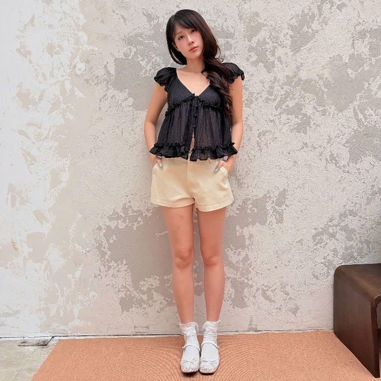 NAVIE  (CÓ BIGSIZE) - (TẶNG KÈM ÁO 2 DÂY TRẮNG) Áo babydoll voan WINKY phối bèo thời trang nữ | BigBuy360 - bigbuy360.vn