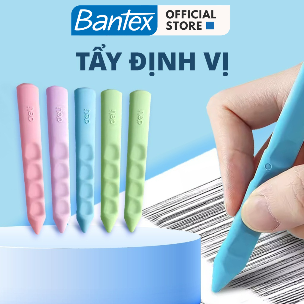 TẶNG 2B] Gôm Tẩy nh Và Tẩy Bút Chì Deli Bantex Tẩy Sạch Sẽ t Vụn Không Mòn Giấy Phù Hợp Học Sinh Văn Phòng Vẽ Tranh