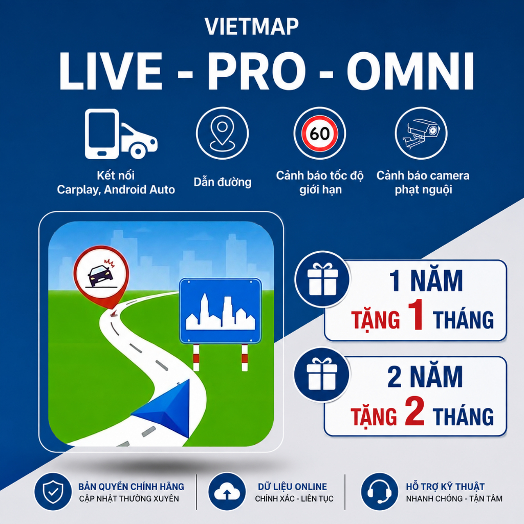 [CÓ BẢN OMNI] Thẻ Vietmap Live Pro - OMNI Hàng chính hãng, Bảo hành 24 tháng