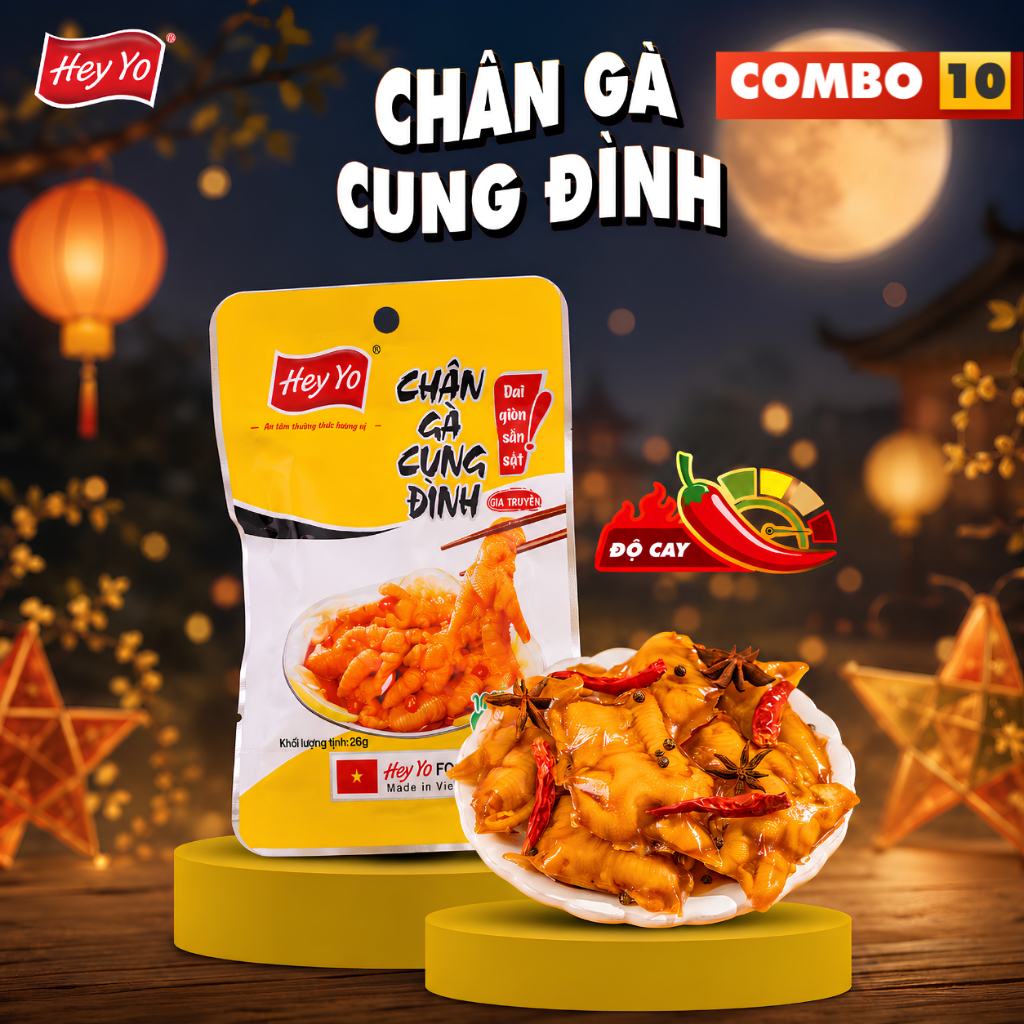 COMBO 10 chân gà CUNG ĐÌNH rút xương – Hey Yo