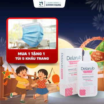 Dung Dịch Vệ Sinh Phụ Nữ Delarub M'beauté Gel Vệ Sinh Phụ Nữ Thảo Dược Từ Thiên Nhiên - Lọ 220ML