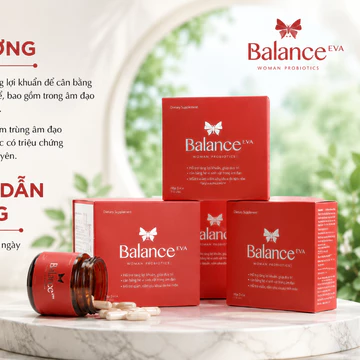 Balance EVA – Men Vi Sinh Phụ Khoa Nữ hộp 30 Viên Bổ Sung Lợi Khuẩn 6 tỷ loại khuẩn
