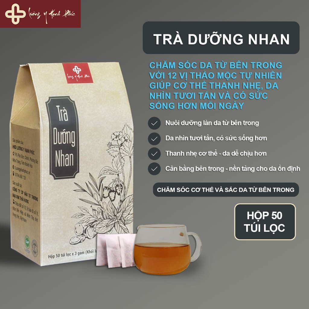 Trà Dưỡng Nhan - Chăm sóc và nuôi dưỡng làn da từ bên trong với 12 vị Thảo mộc hỗ trợ cân bằng cơ thể