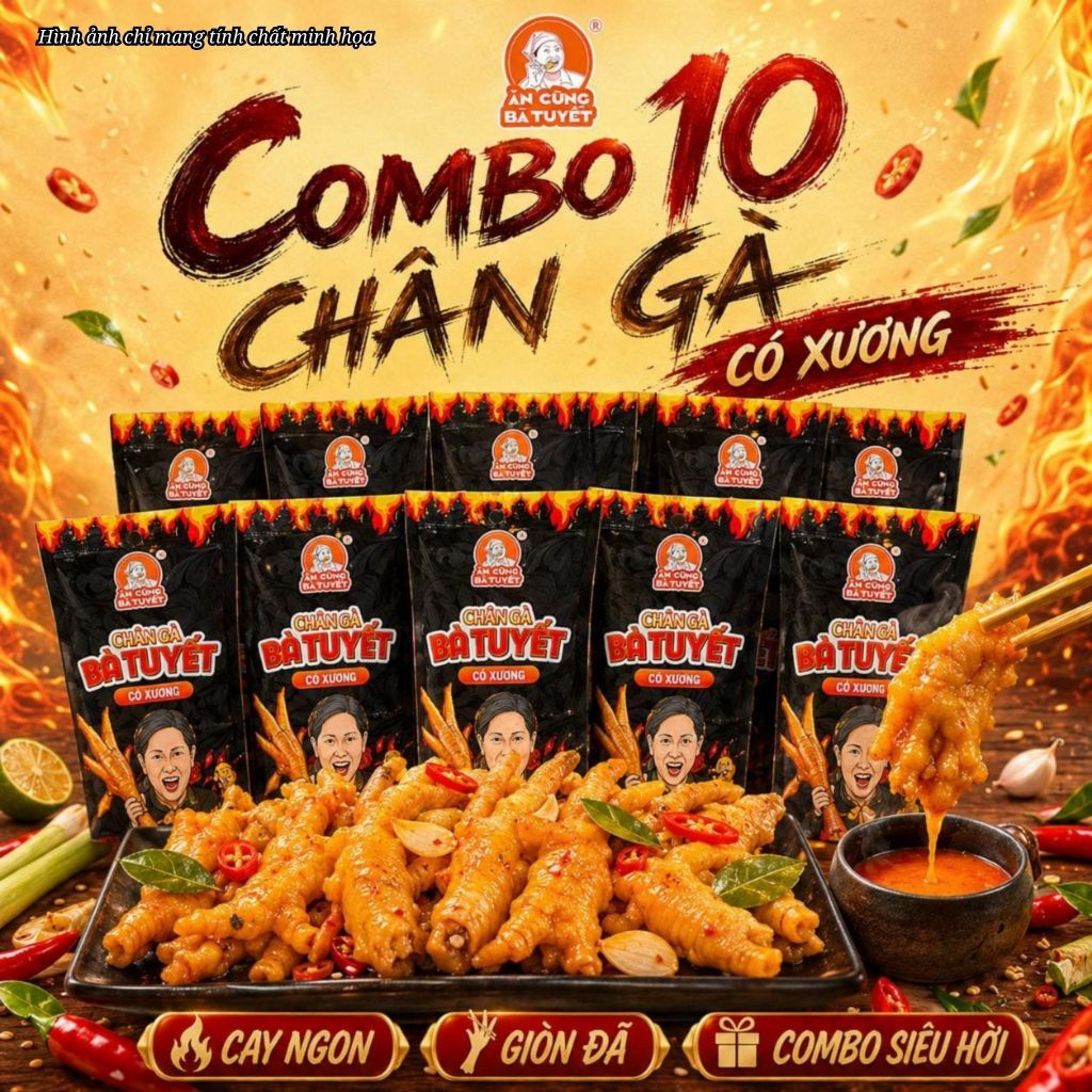 10 CHÂN GÀ TÊ CAY CÓ XƯƠNG  BÀ TUYẾT – ĂN CÙNG BÀ TUYẾT M22