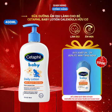 Sữa dưỡng ẩm dịu lành cho bé CETAPHIL BABY LOTION WITH ORGANIC CALENDULA 400ML