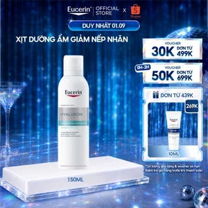 Xịt dưỡng ẩm cho da nhạy cảm Eucerin Hyaluron Moisturizing Mist Spray 150ml | Giảm nếp nhăn | Skincare