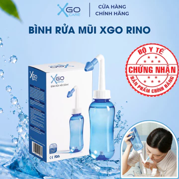 Bình rửa mũi XGO RINO xịt rửa mũi giúp làm sạch khoang mũi loại bỏ bụi bẩn dành có người lớn và trẻ em