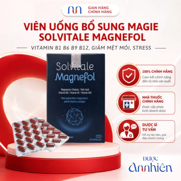 Viên Uống Bổ Sung Magie Giảm Mệt Mỏi Tăng Đề Kháng Solvitale Magnefol Latvia Vitamin B1 B6 B9 B12