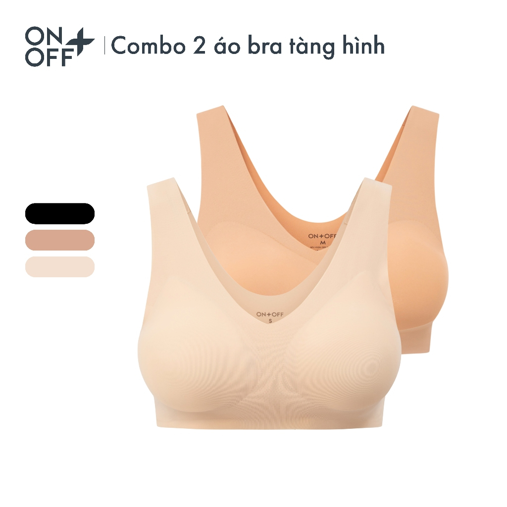 Combo 2 áo bra dán tàng hình invisible không gọng nâng ngực đầy đặn mềm mịn - ONOFF 16UE26A023