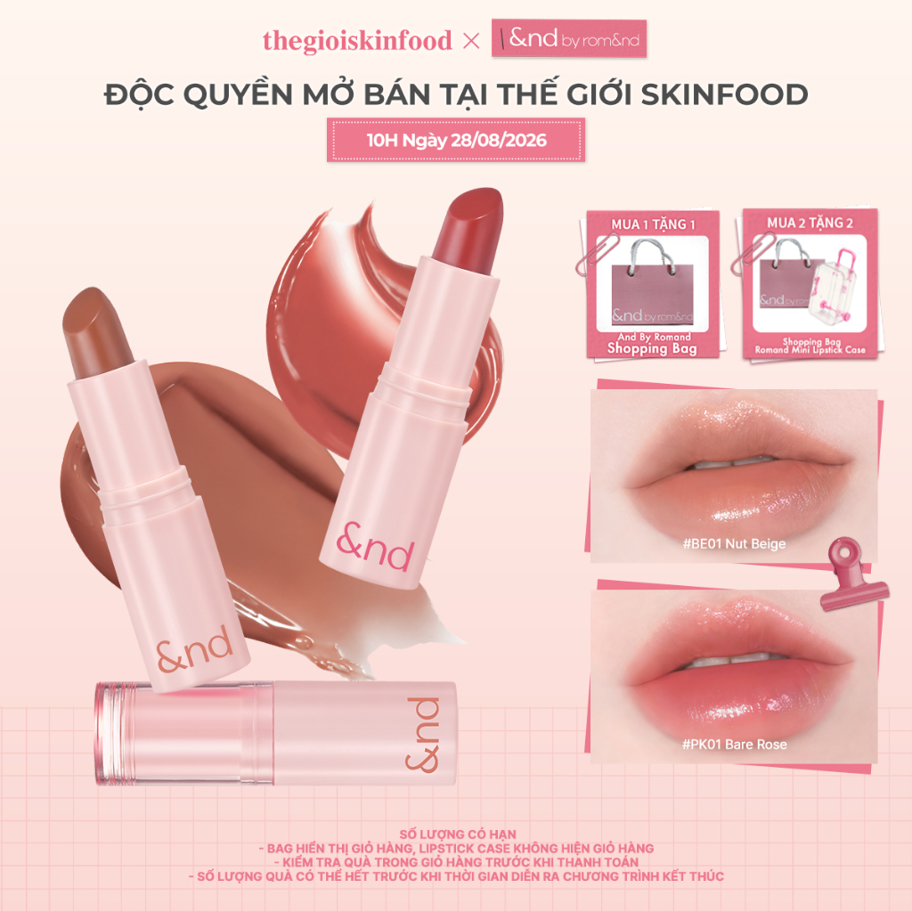 [And by Romand] Son dưỡng có màu &nd by rom&nd Glassy Balm 1.2g thegioiskinfood
