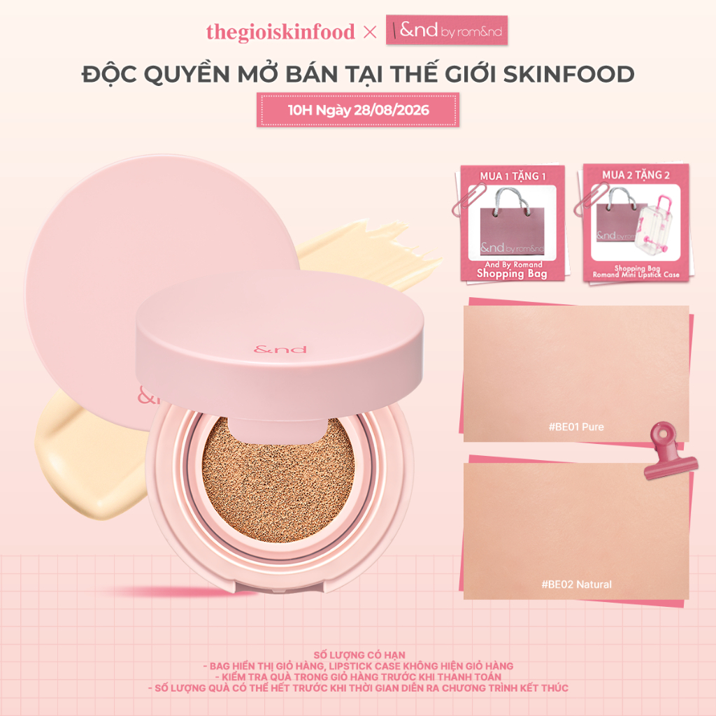 [And by Romand] Phấn nước trang điểm &nd by rom&nd Mellow Matte Cushion 8g thegioiskinfood