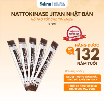 [QUÀ TẶNG KHÔNG BÁN] Nattokinase Jintan Nhật Bản - Hỗ trợ ngăn ngừa hình thành cục máu đông, tai biến - Lẻ 1, 3, 5 Gói