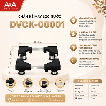 Chân Kê Máy Lọc Nước Daikiosan DVCK-00001 Điều Chỉnh 30–46CM Khung Inox Dày, Cao 12CM