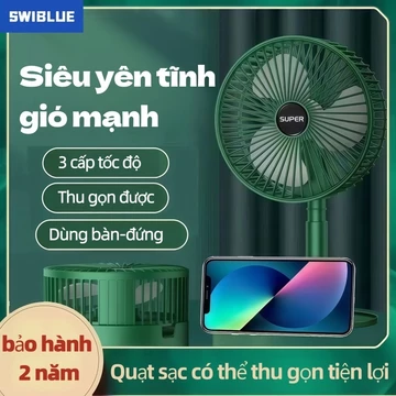 Quạt gió gấp gọn có thể kéo dài, gió mạnh, quạt USB để bàn dùng cho gia đình, ký túc xá, văn phòng
