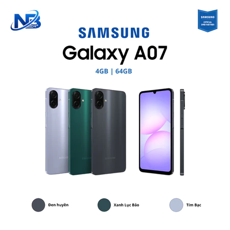 (Kích T9) Điện thoại Samsung Galaxy A07 LTE 4/64GB (Nguyên Seal) - Hàng Chính Hãng Samsung Việt Nam