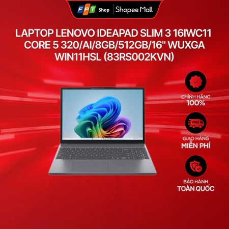 Laptop Lenovo IdeaPad Slim 3 16IWC11 Core 5 320/AI/8GB/512GB/16" WUXGA/Win11HSL (83RS002KVN)