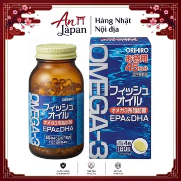 Dầu Cá Omega 3 Orihiro Bổ Sung Omega 3, Hỗ Trợ Chăm Sóc Sức Khỏe Hằng Ngày Hàng Nhật Nội Địa