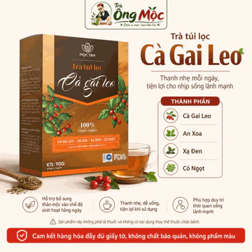Trà Túi Lọc Cà Gai Leo Mộc Tâm 30 Gói – Cà Gai Leo, An Xoa, Xạ Đen, Cỏ Ngọt, Thanh Nhẹ Dễ Uống Hằng Ngày