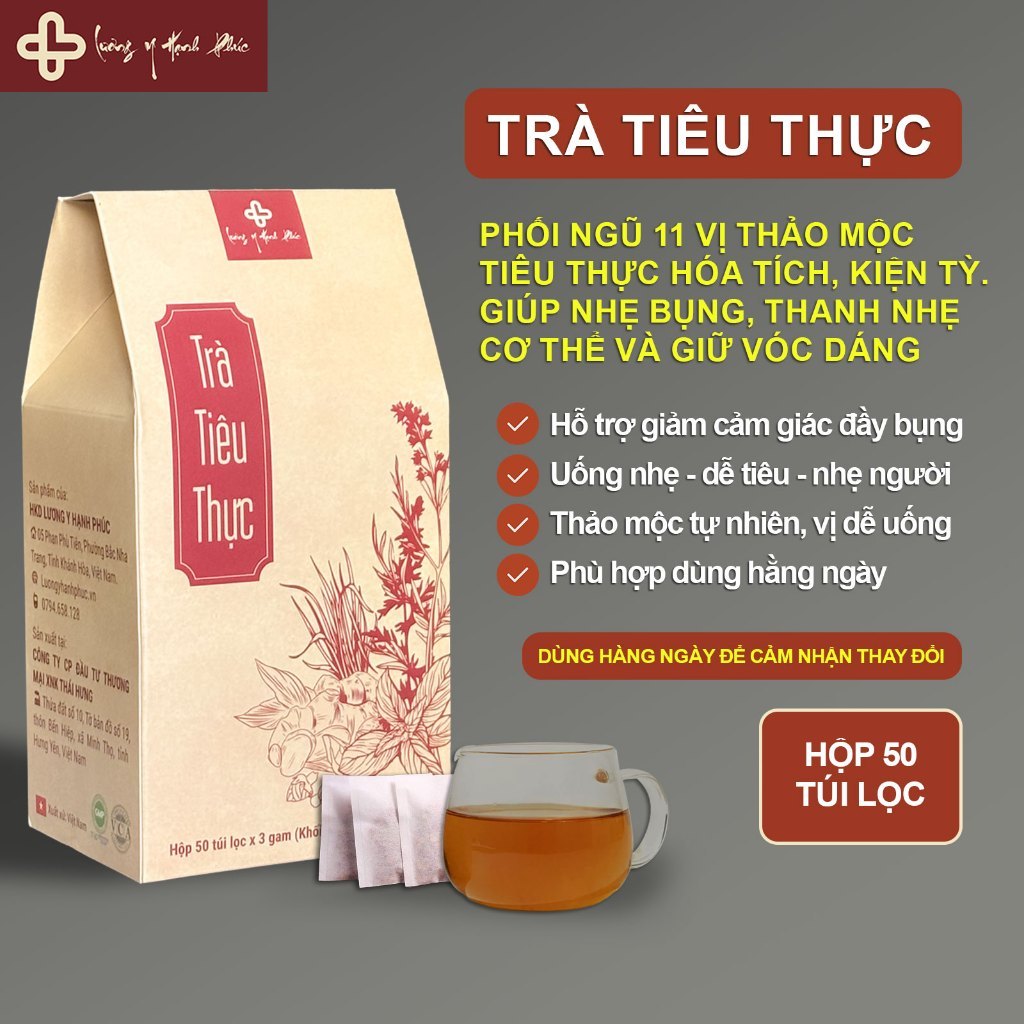 Trà Tiêu Thực - Thanh nhẹ cơ thể - giảm tích trệ bụng, eo, giúp nhẹ bụng dễ tiêu - Lương Y Hạnh Phúc