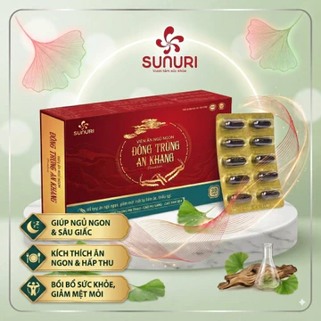 Đông Trùng An Khang - Viên uống hỗ trợ ăn ngủ ngon, bồi bổ sức khỏe, ngủ sâu giấc, ăn ngon miệng.