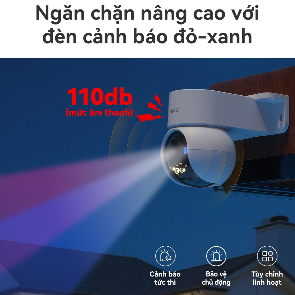 IMOU Camera Wifi Ngoài TrờI Talos 5MP 3K /8MP 4K |Đèn cảnh báo đỏ-xanh | AI SENSE phát hiện người/xe cộ | BigBuy360 - bigbuy360.vn