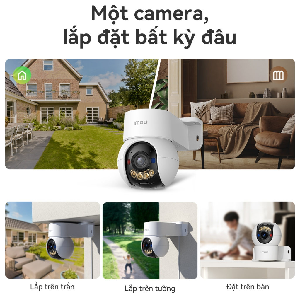 IMOU Camera Wifi Ngoài TrờI Talos 5MP 3K /8MP 4K |Đèn cảnh báo đỏ-xanh | AI SENSE phát hiện người/xe cộ | BigBuy360 - bigbuy360.vn