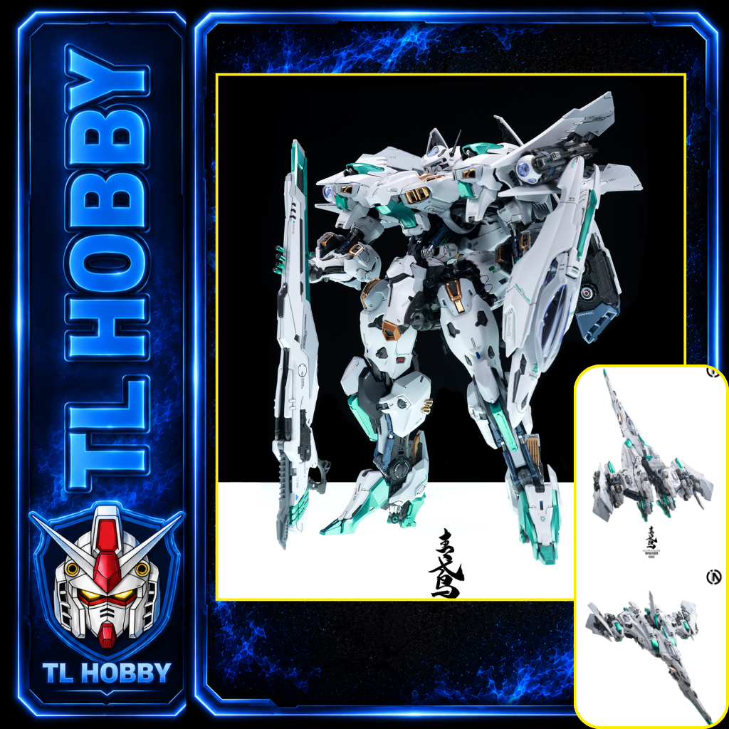 Mô hình Model Kit RMD Azure Falcon In Era+ - Chuyển đổi 2 dạng (Tặng base và decal)
