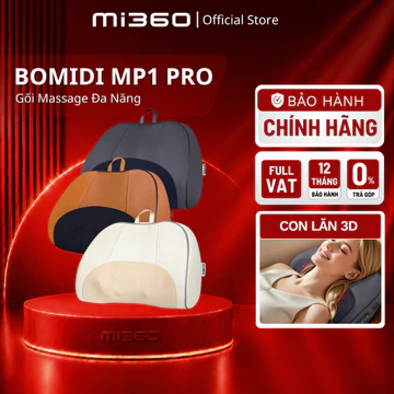 Gối Massage Hồng Ngoại Bomidi MP1 Pro - Hỗ trợ lưu thông máu với 6 tính năng - 3 mức độ massage và hồng ngoại