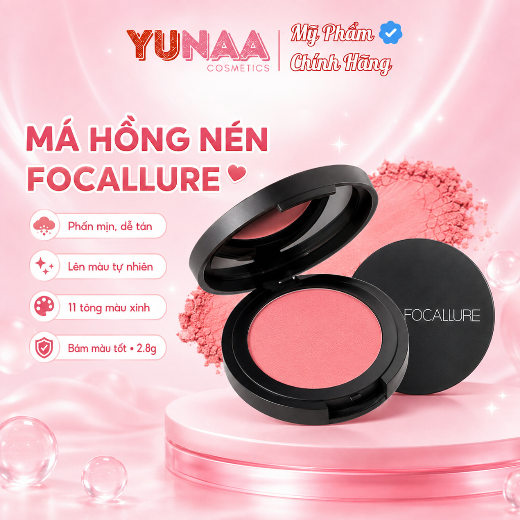 [Y326] Phấn Má Hồng Đơn Sắc FOCALLURE - trang điểm tự nhiên