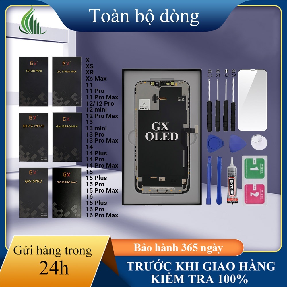 Màn hình GX-OLED chính hãng tương thích với iP X/XS/Xs Max/11/12/13/MINI/14/15/16//Pro/Plus/Pro Max