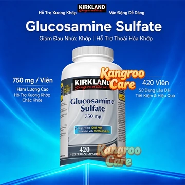 【Nhập khẩu từ Mỹ】Giảm đau xương khớp Glucosamine Sulfate, hộp 420viên