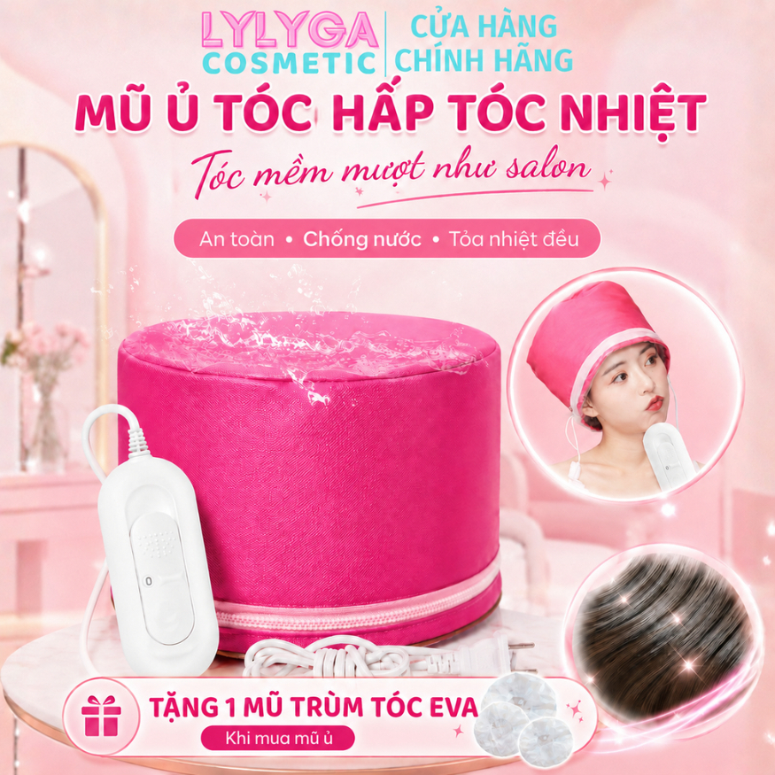 Mũ ủ tóc hấp tóc nhiệt tại nhà, nón kích nhiệt chống nước an toàn 2 cấp độ Tăng hiệu quả kem ủ tóc keratin collagen DC12 | BigBuy360 - bigbuy360.vn