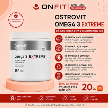 Viên Dầu Cá Siêu Cô Đặc Ostrovit Omega 3 Extreme, Bổ Sung 1000mg Dầu Cá, DHA & EPA Cao | ONFIT