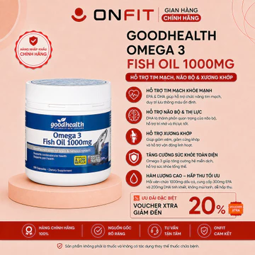Viên Dầu Cá Biển Không Mùi Tanh Goodhealth Omega 3 Fish Oil 1000mg (150 Viên) Bảo Vệ Tim Mạch, Trí Não